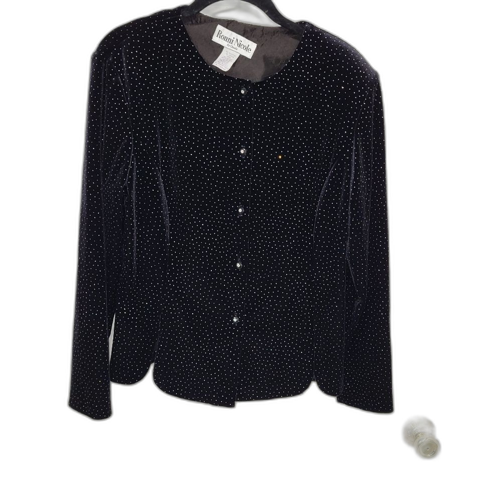 NEW Sparkly Jacket with Rhinestone Buttons - Size XL